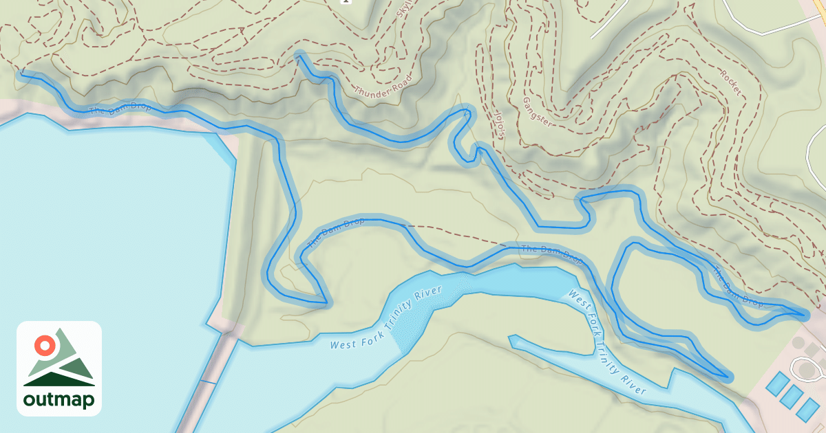 Map of The Dam Drop