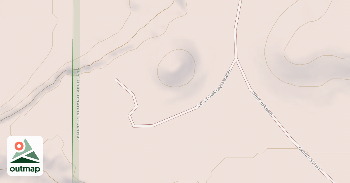 Map of CARRIZO CREEK OVERLOOK