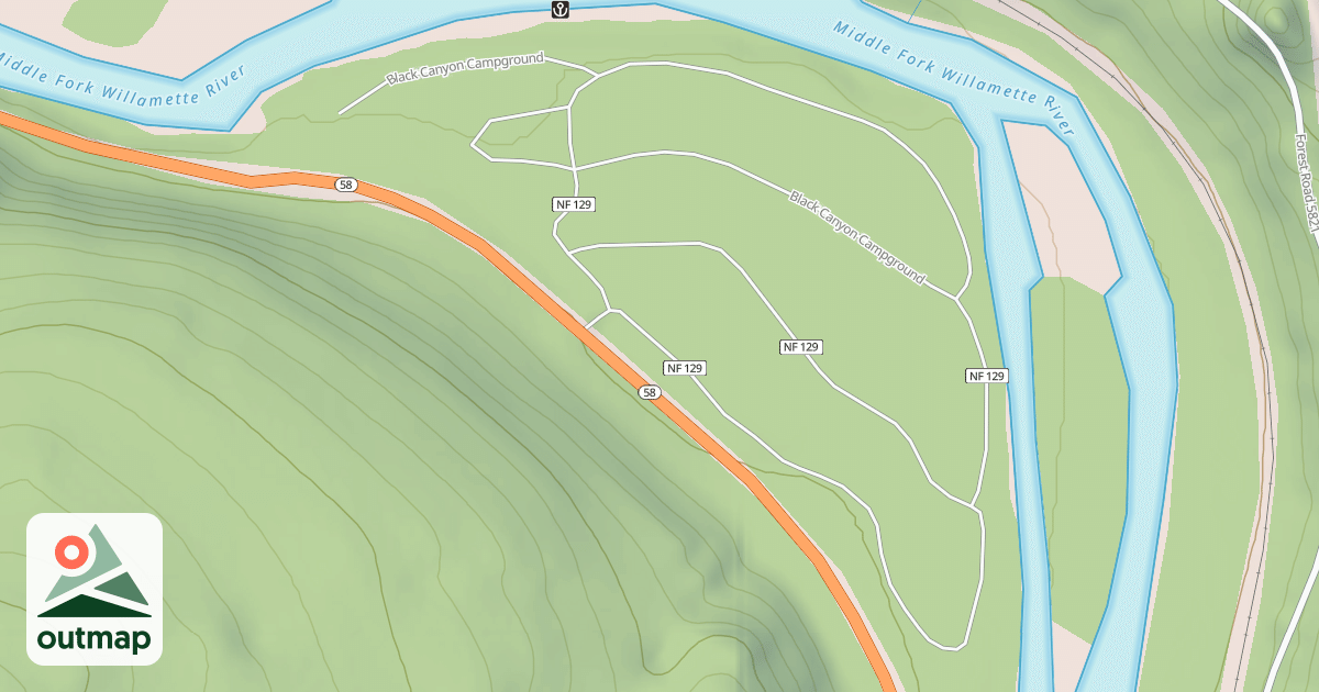 Map of BLACK CANYON C G