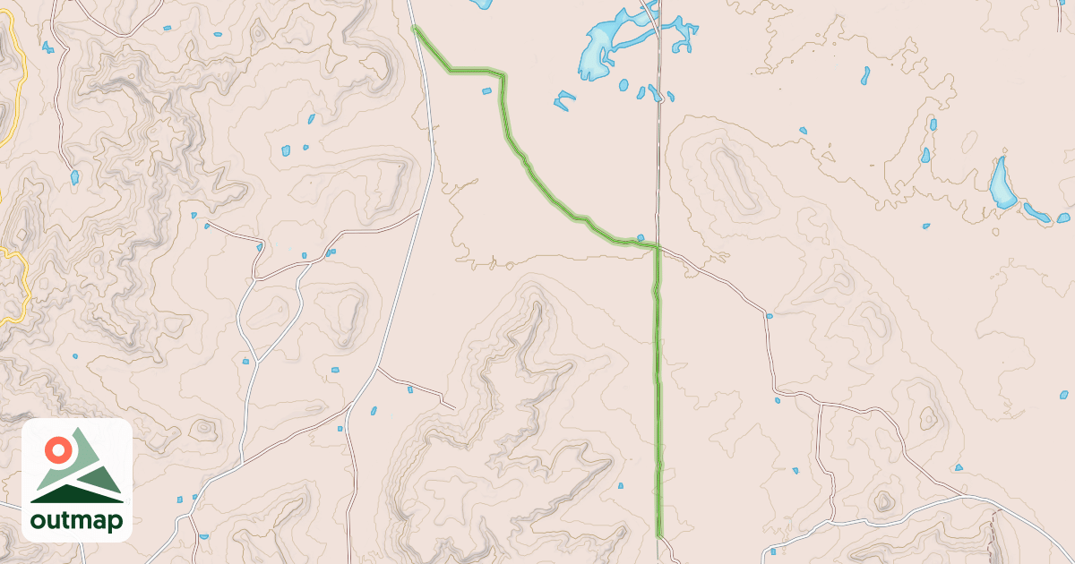 Map of County Line Trail - BIA 1001