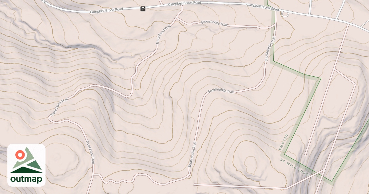 Map of Snowmobile Trail S21
