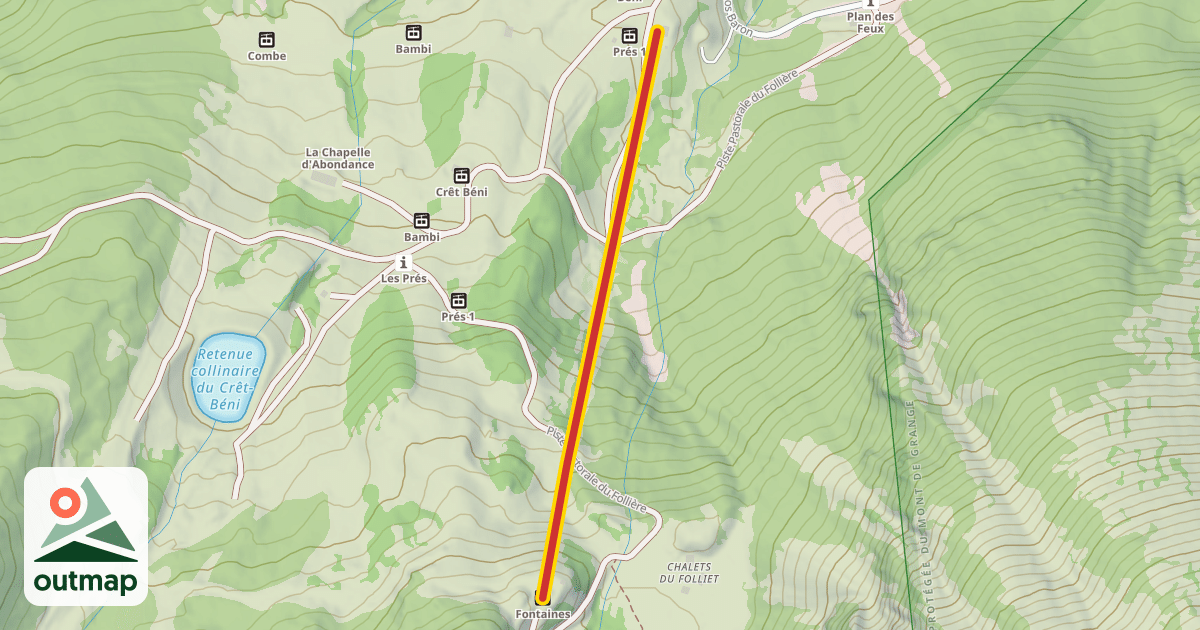 Map of Fontaines