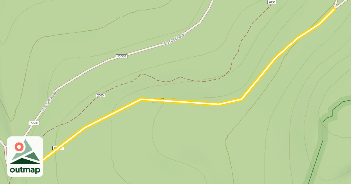 Map of National Forest Development Road 700