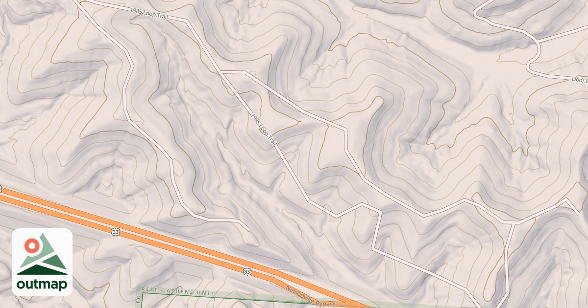 Map of 1985 Loop West Trail