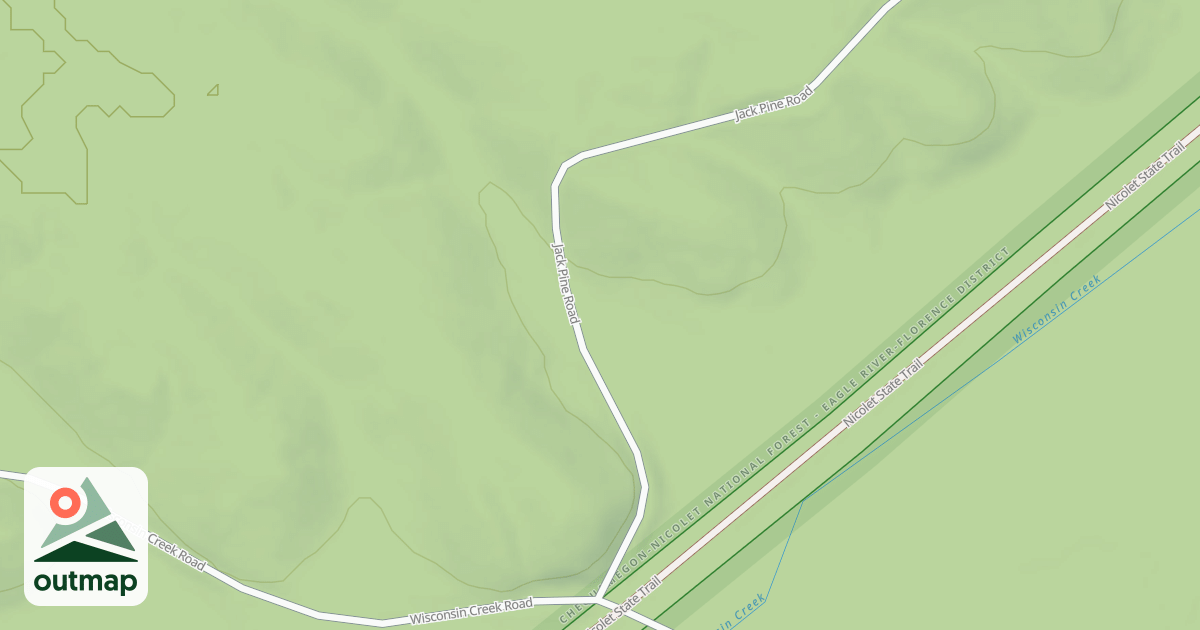 Map of WISCONSIN CREEK SPUR B