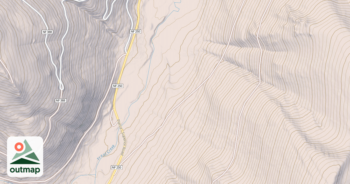 Map of LANDOWNER MOUNTAIN