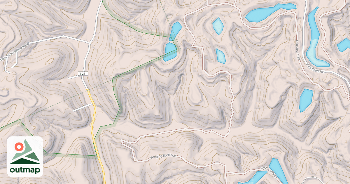 Map of Hanging Rock Loop