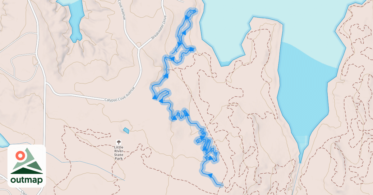 Map of Clear Bay Mountain Bike Trails Red Loop
