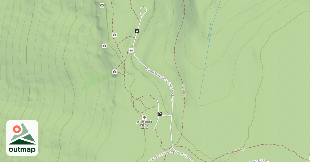 Map of JAKES ROCKS - A