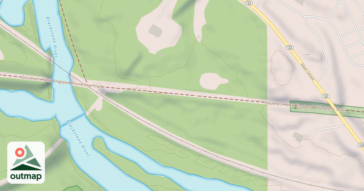 Map of Southern New England Trunkline Trail