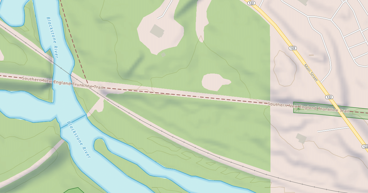 Map preview of Southern New England Trunkline Trail