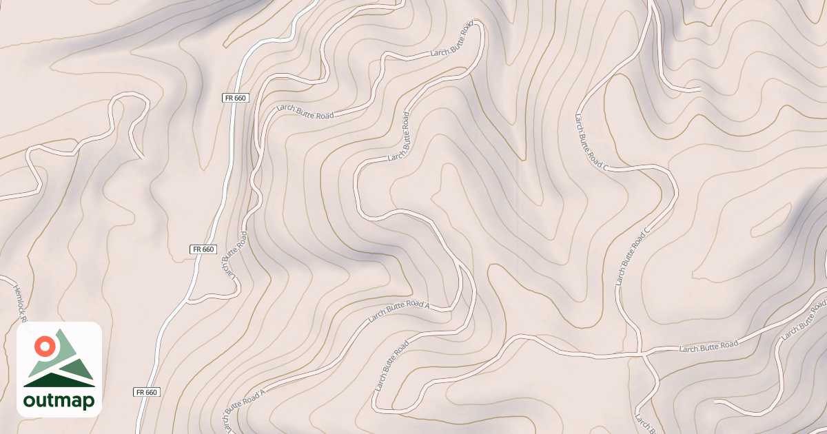 Map of LARCH BUTTE