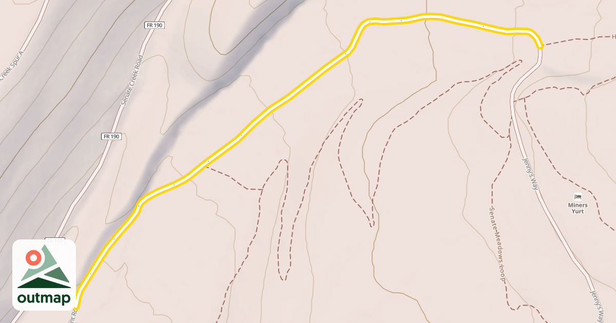 Map of National Forest Development Road 186