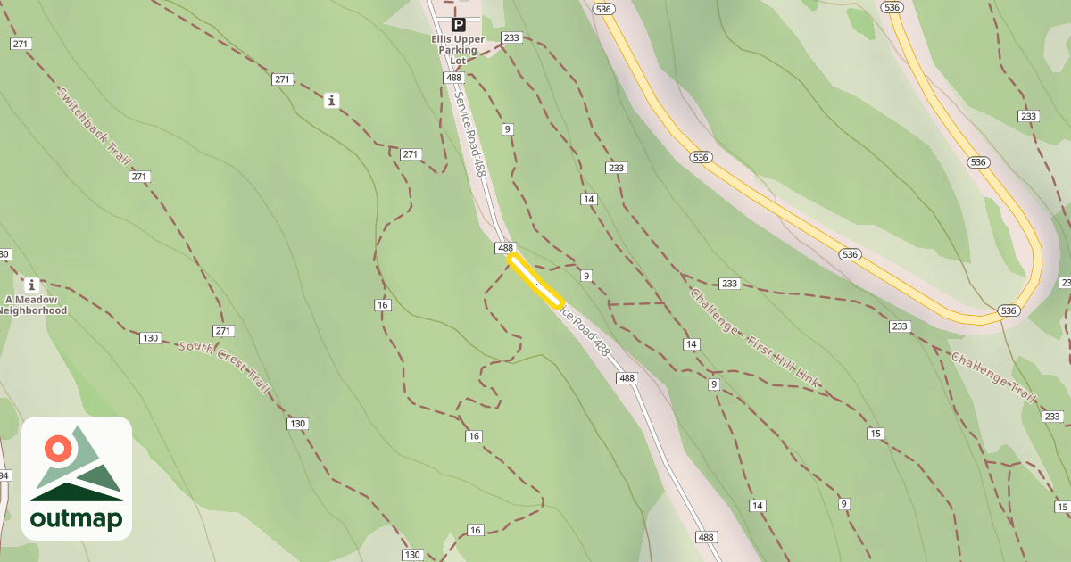Map of Service Road 488