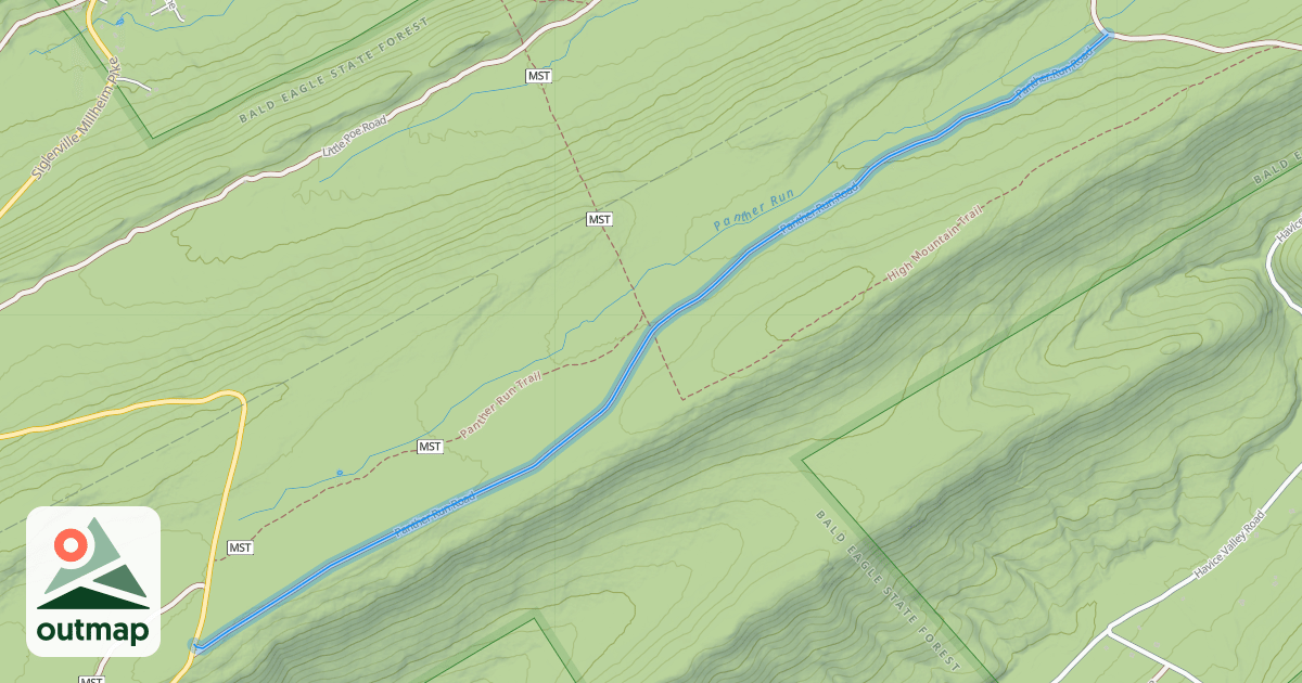 Map of Panther Run Road