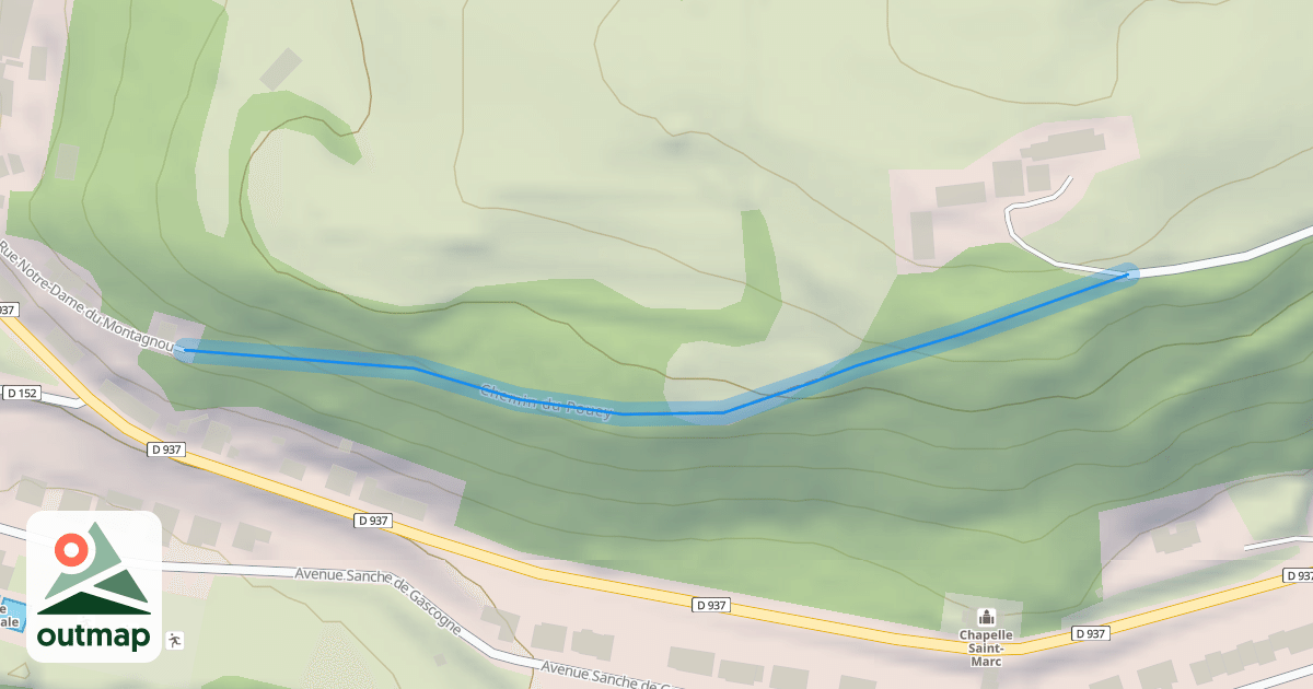 Map of Chemin du Pouey