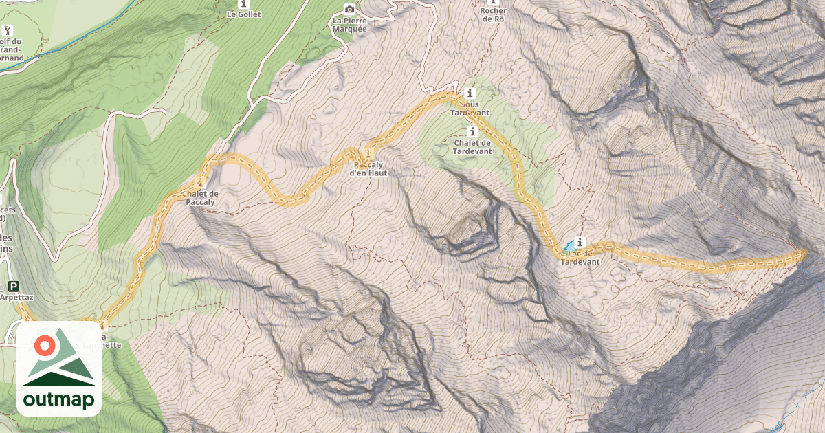 Map of L'Ambrevetta — Les Confins