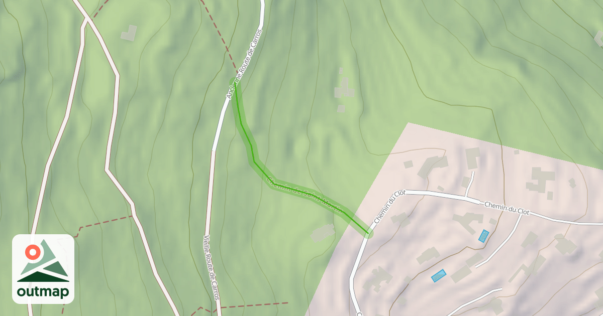 Map of Chemin de Saint-Martin