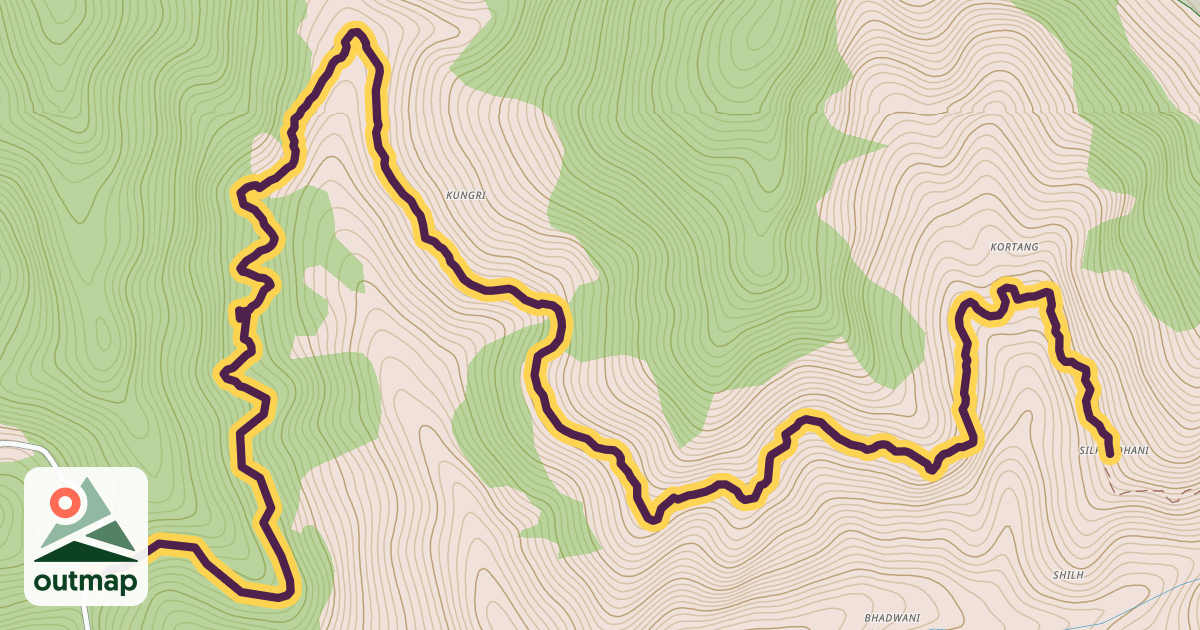 Map of Silhabdhani Trail to Bhubhu Pass