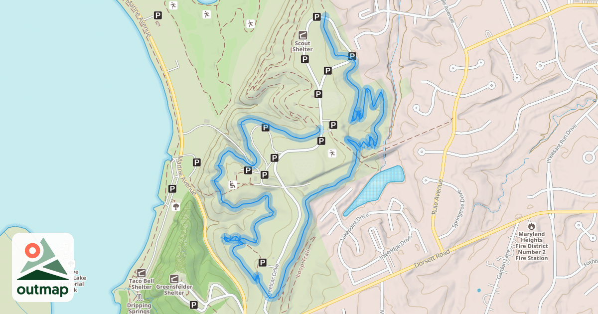 Map of Bootlegger's Run Trail