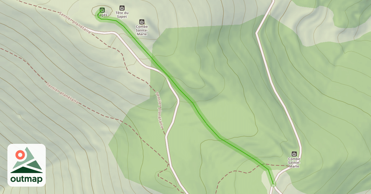 Map of Combe Sainte-Marie