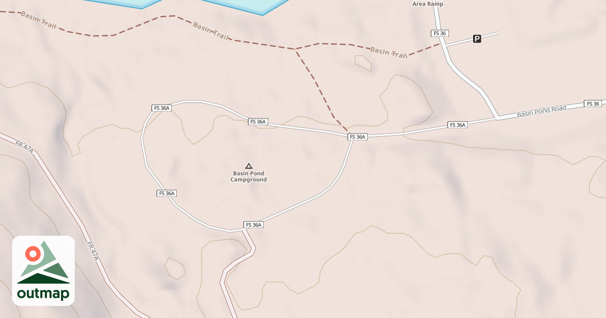Map of BASIN POND CAMPGROUND