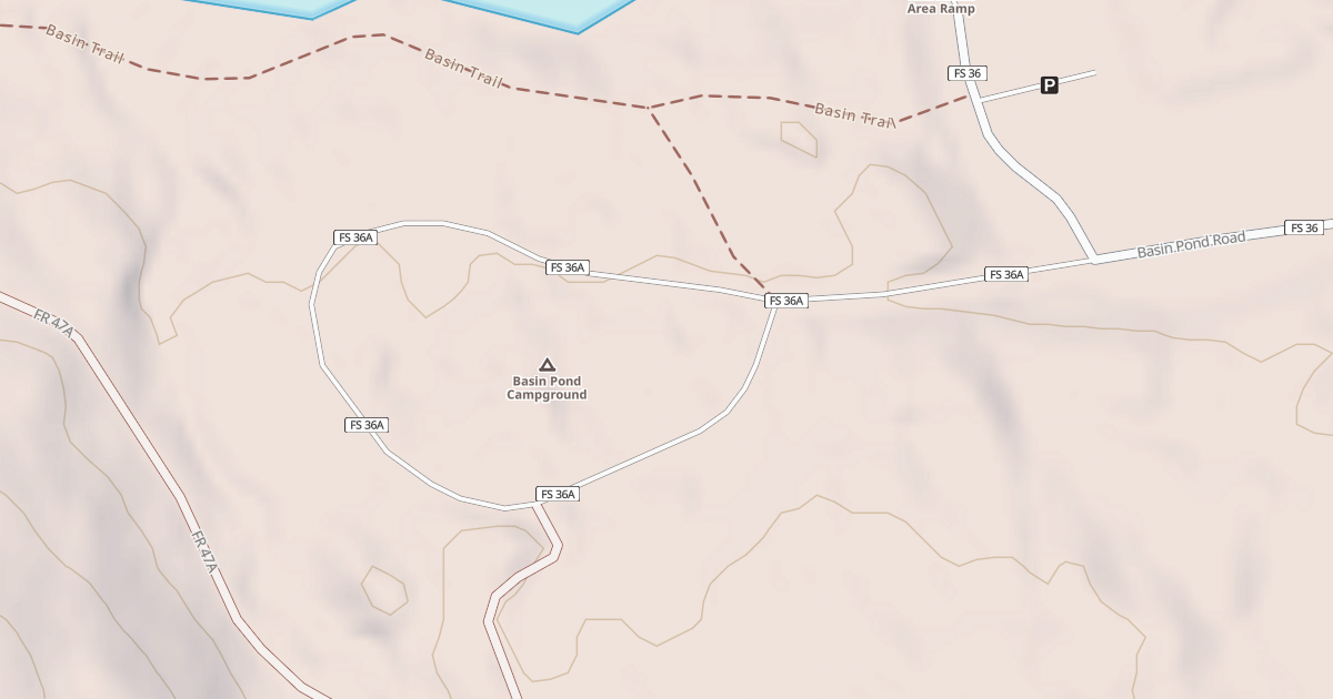 Map preview of BASIN POND CAMPGROUND