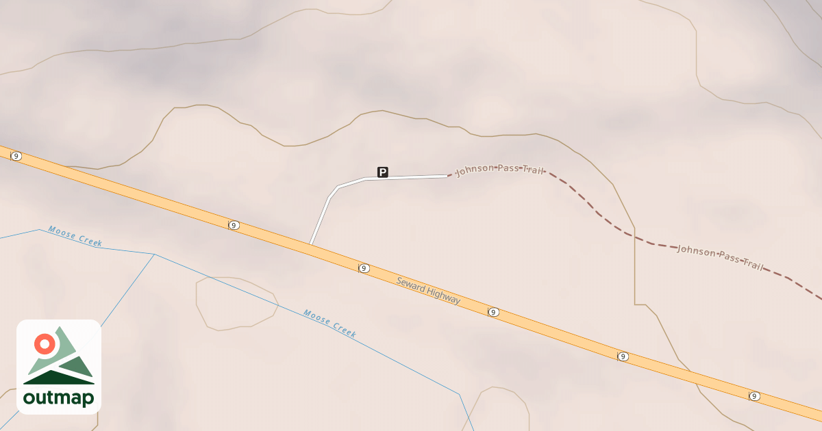 Map of JOHNSON PASS TRAIL SOUTH TH