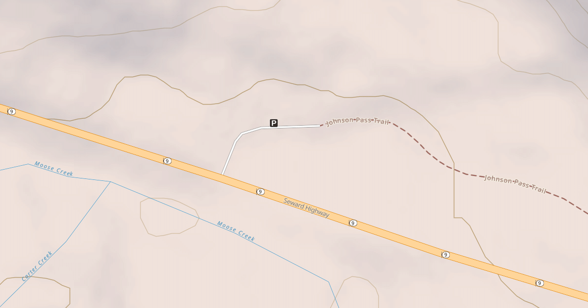 Map preview of JOHNSON PASS TRAIL SOUTH TH