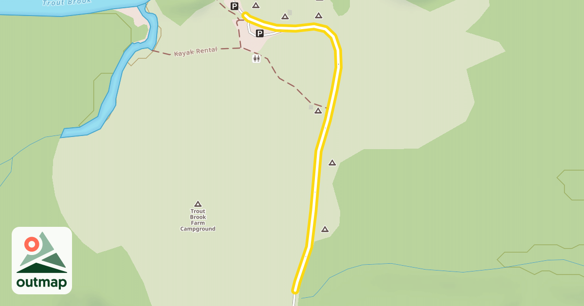 Map of Trout Brook Farm Campground Road