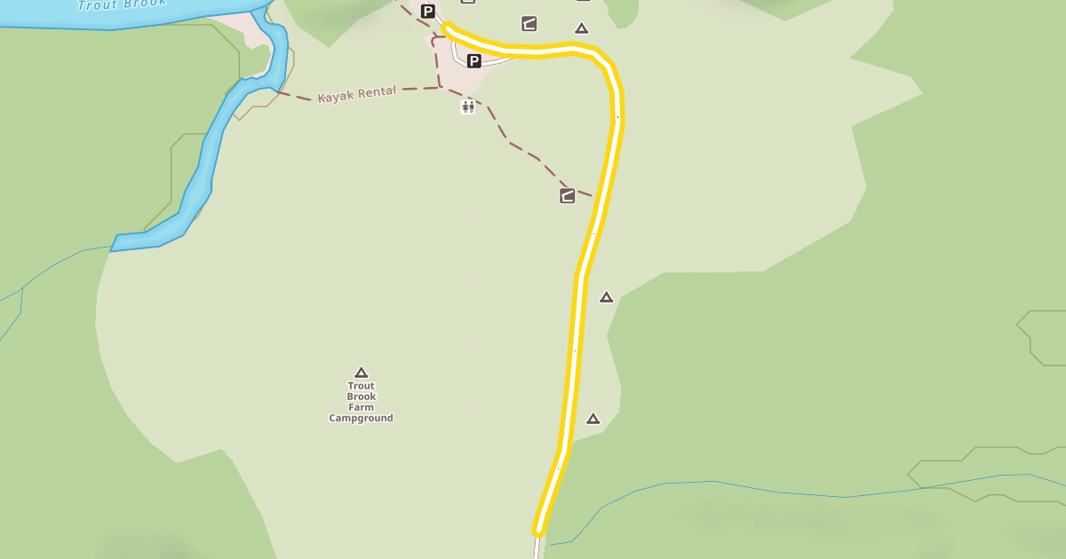 Map preview of Trout Brook Farm Campground Road