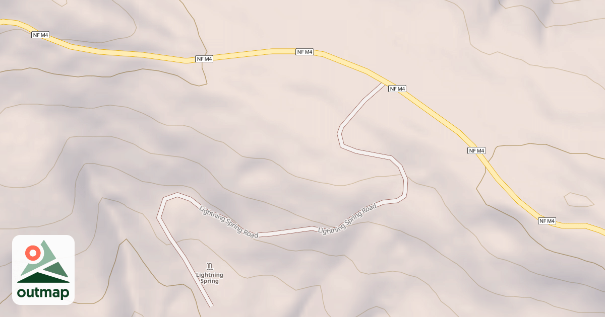 Map of LIGHTNING SPRINGS