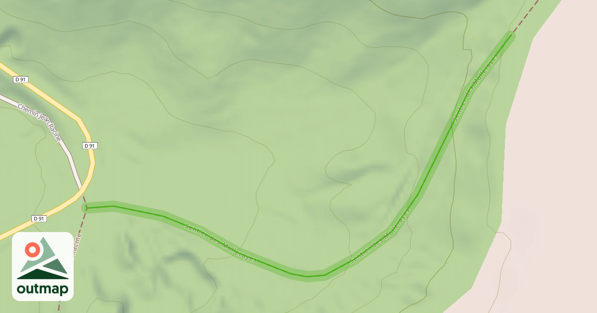 Map of Sentier des Mollerayes