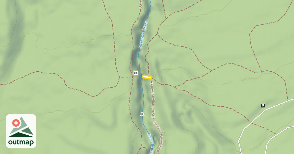 Map of Superior Hiking Trail - Cascade River Loop
