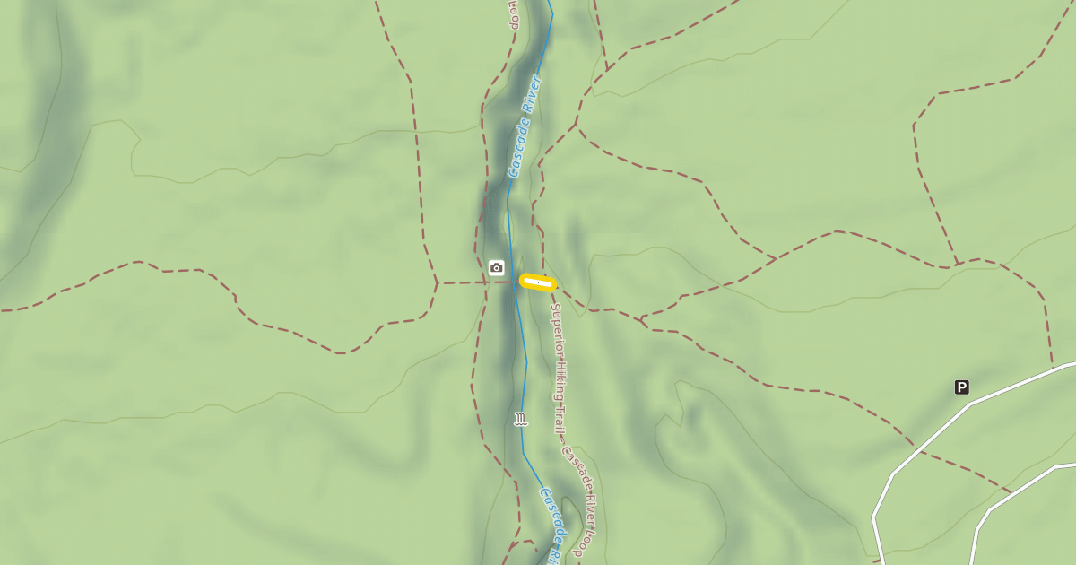 Map preview of Superior Hiking Trail - Cascade River Loop
