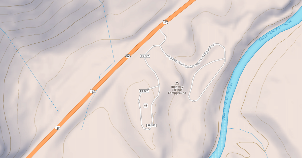 Map preview of HIGHWAY SPRINGS CG