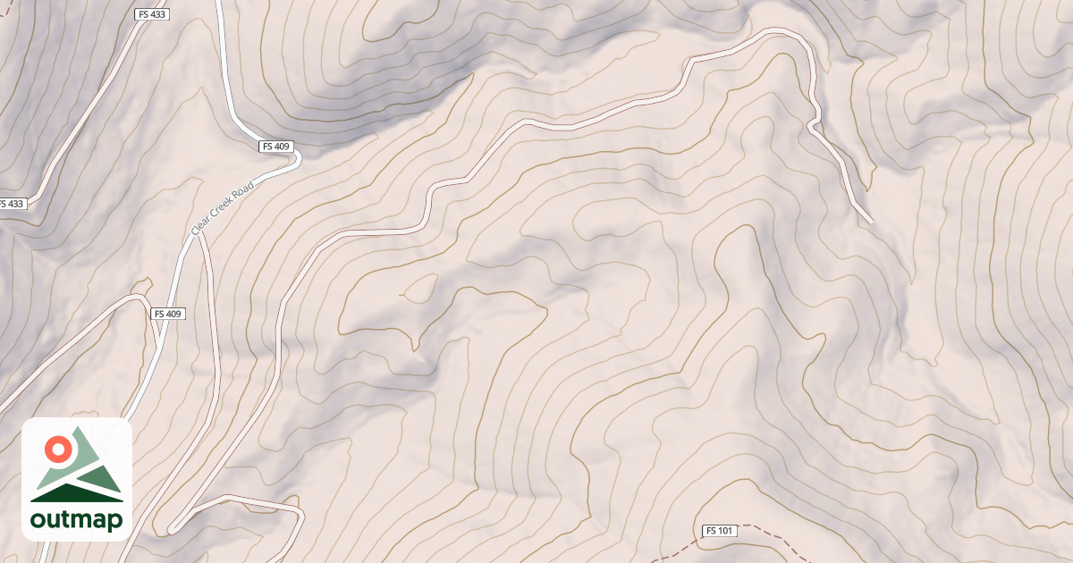 Map of CLEAR RAILROAD-TYNDALL