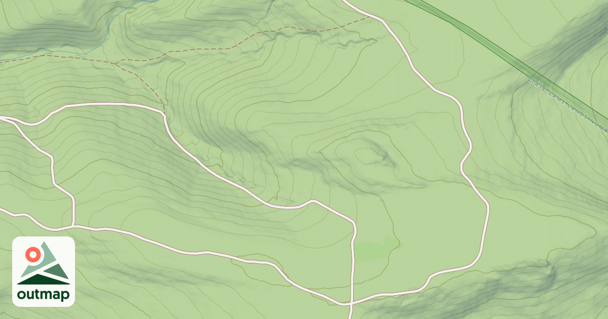 Map of State Game Land 106 Trails