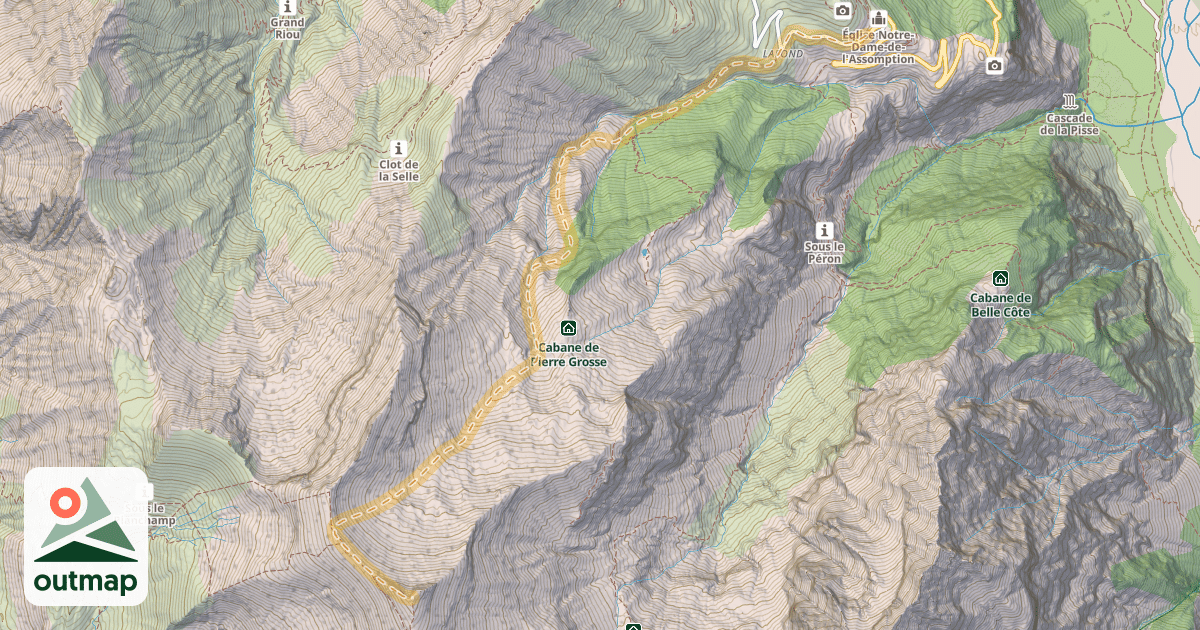 Map of Pic du Col d'Ornon — Villard-Notre-Dame