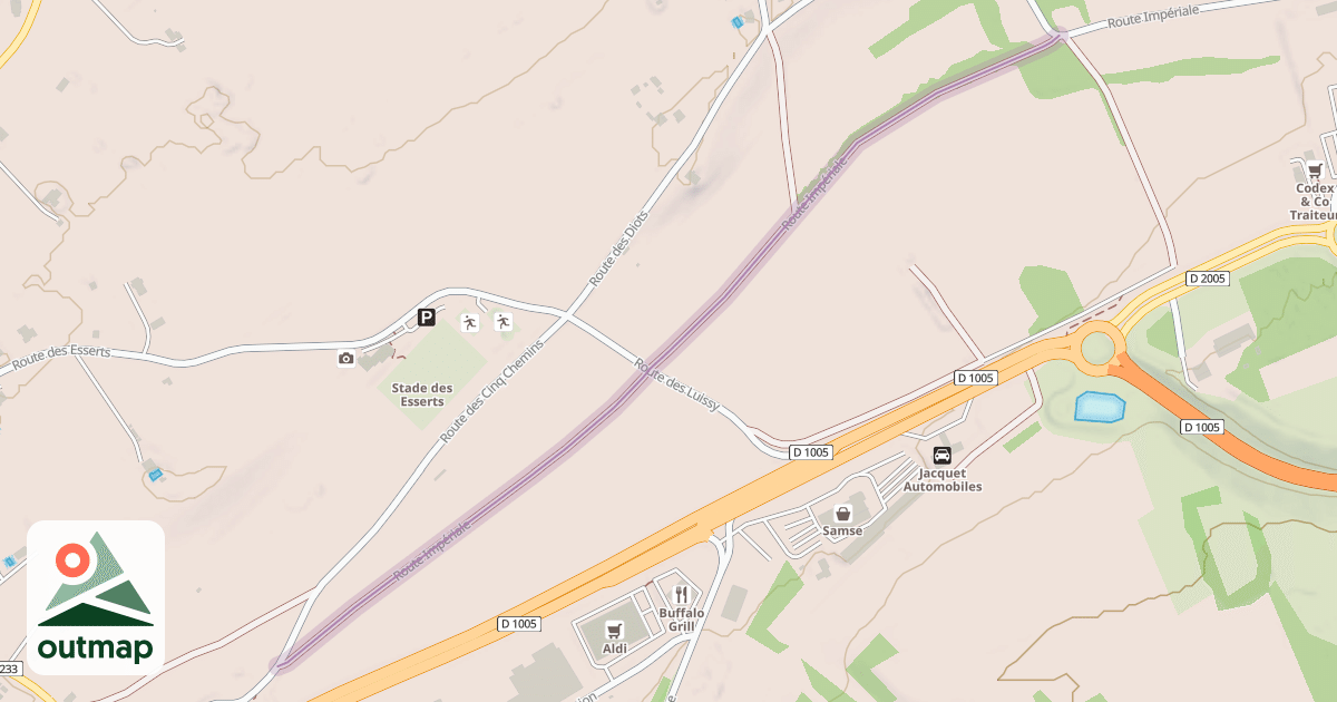 Map of Route Impériale