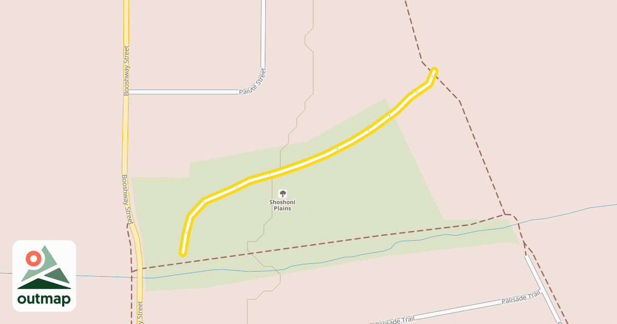 Map of Shoshoni Plains Trail
