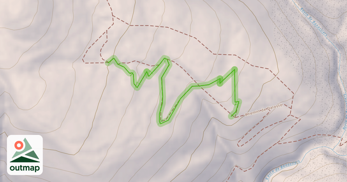 Map of FFC n°26 - Randuro des Terres Noires Chemin de Dalosto