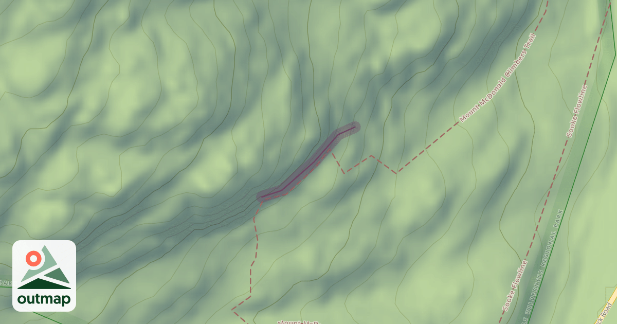 Map of Mount McDonald Main Wall