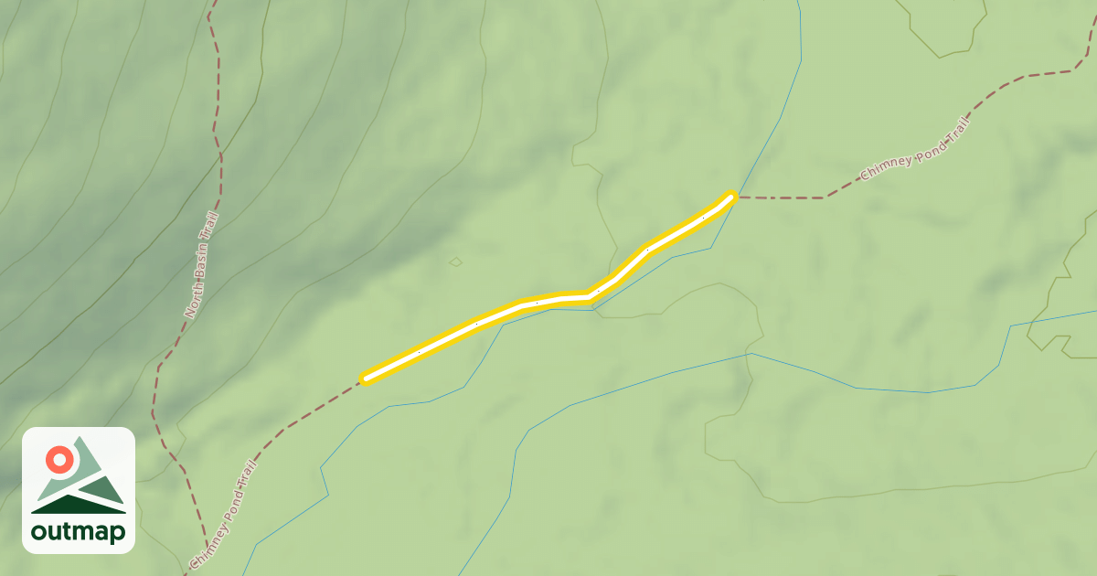 Map of Chimney Pond Trail