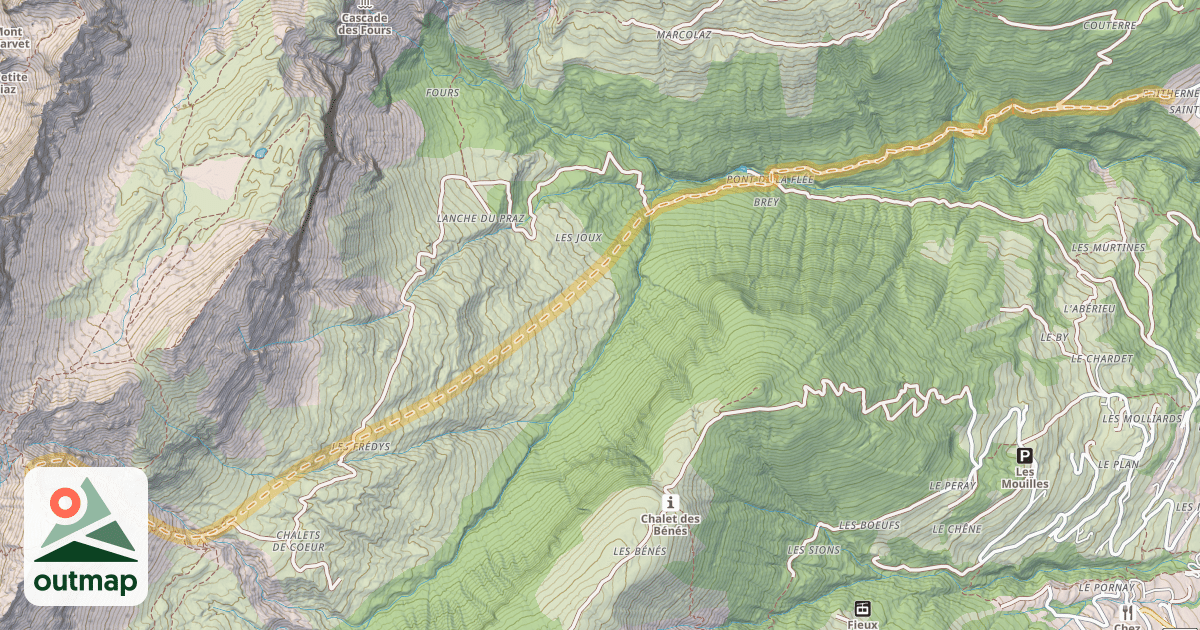Map of La Miaz — Lintre