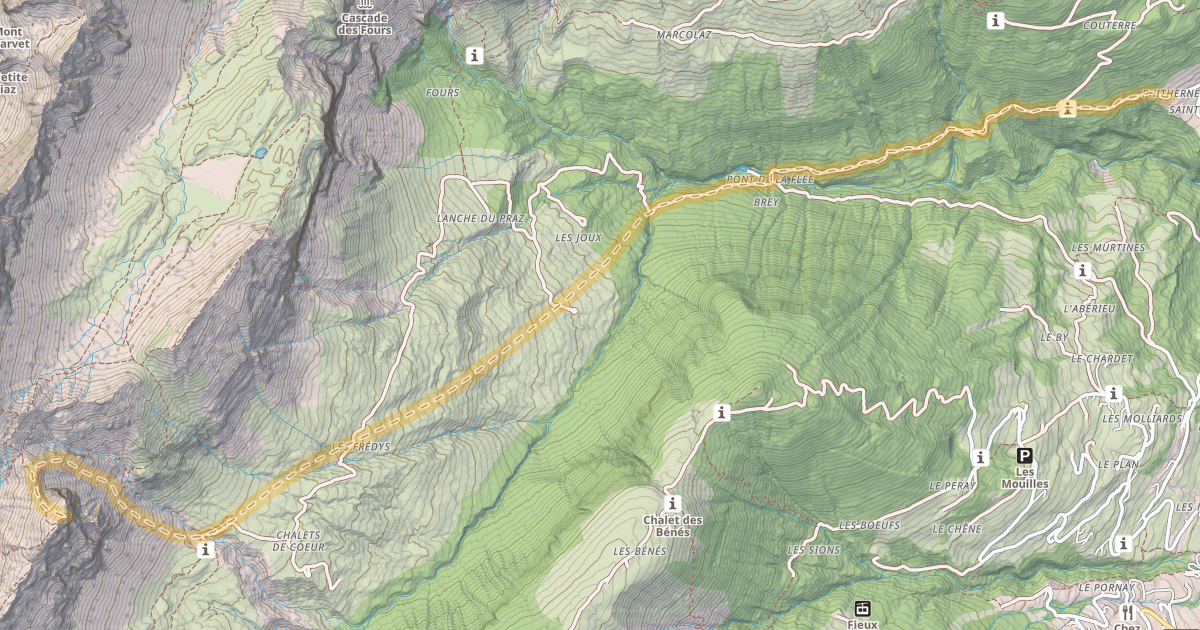 Map preview of La Miaz — Lintre