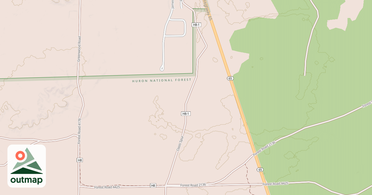 Map of Oasis Spur