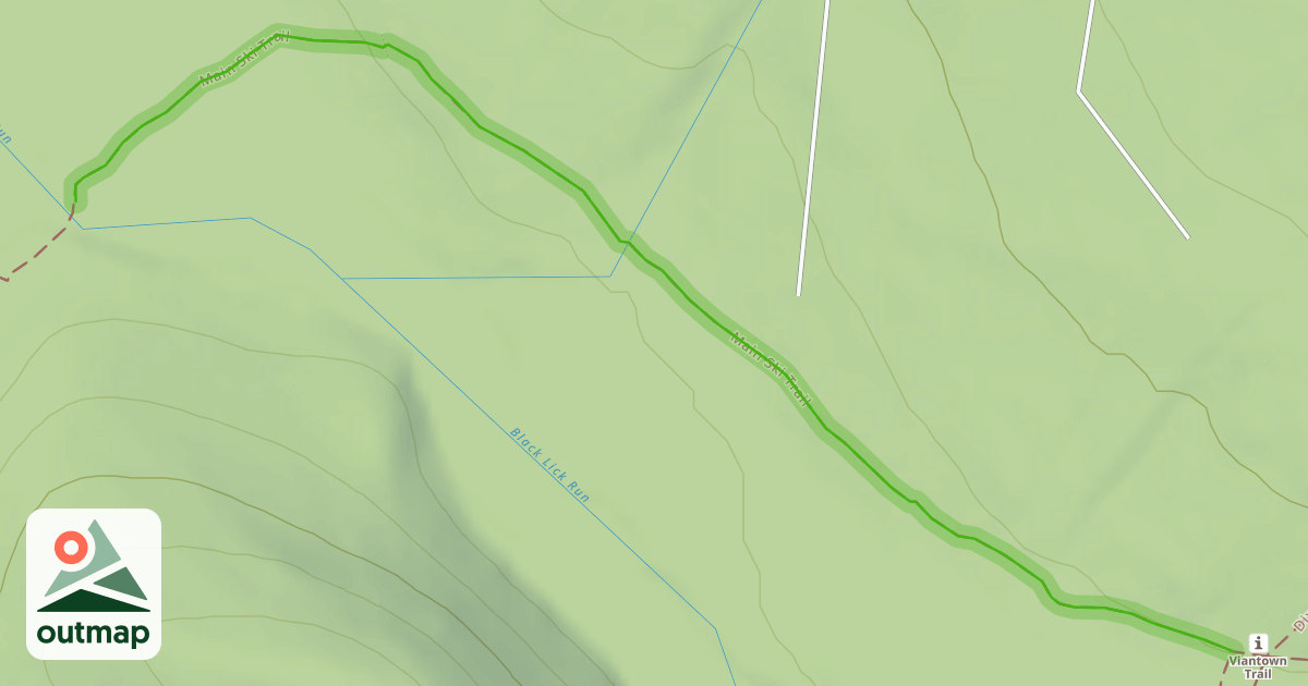 Map of Viantown Trail (Main Ski)
