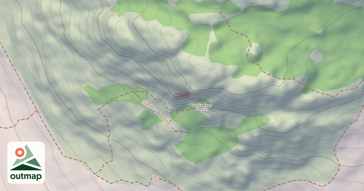 Map of Snag Buttress