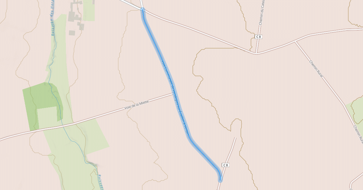 Map preview of Voie Communale de Vendegies-sur-Écaillon à Vertain